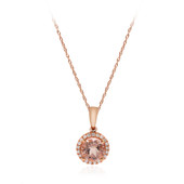 10K AAA Morganite Gold Necklace
