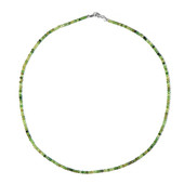 Green Tourmaline Silver Necklace