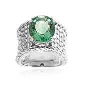 Green Fluorite Silver Ring