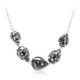 Snowflake Obsidian Silver Necklace