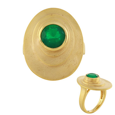 Green Ethopian Opal Silver Ring (MONOSONO COLLECTION)