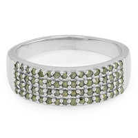 Fancy Diamond Silver Ring