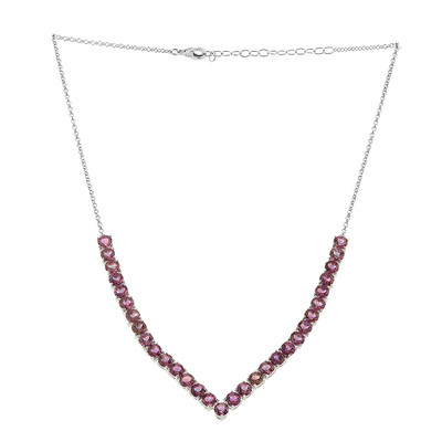 Oriental Red Quartz Silver Necklace