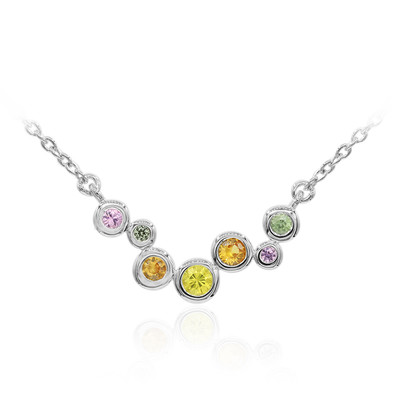 Yellow Sapphire Silver Necklace