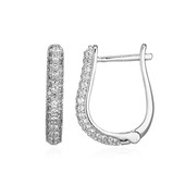 White Topaz Brass Earrings (Juwelo Style)