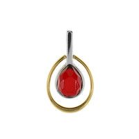 Colombian red Amber Silver Pendant