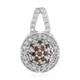 I3 Cognac Diamond Silver Pendant