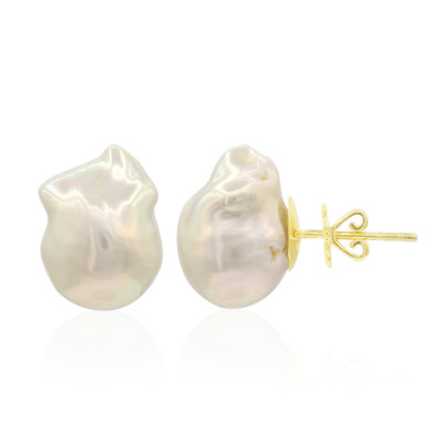 9K Freshwater pearl Gold Earrings (TPC)