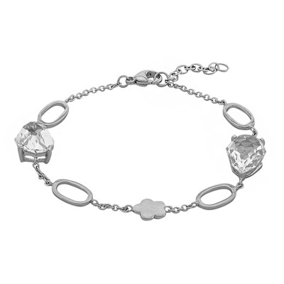 White Quartz Silver Bracelet