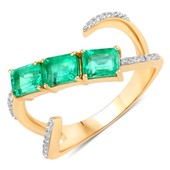 9K Ethiopian Emerald Gold Ring (SUHANA)