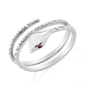 I2 Red Diamond Silver Ring