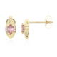 10K Unheated Padparadscha Sapphire Gold Earrings (Molloy)