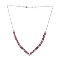 Oriental Red Quartz Silver Necklace