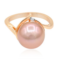 9K Pink Ming Pearl Gold Ring