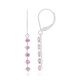 Pink Sapphire Silver Earrings
