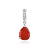 Red Chalcedony Silver Pendant