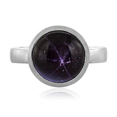 Star Garnet Silver Ring