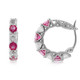 Pink Topaz Silver Earrings
