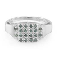 Fancy Diamond Silver Ring