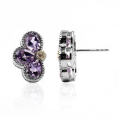 Rose de France Amethyst Silver Earrings (Dallas Prince Designs)