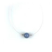 Angelite Silver Necklace