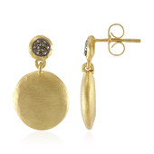 I3 Champagne Diamond Brass Earrings (Juwelo Style)