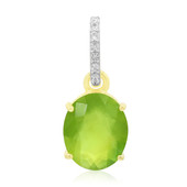 9K Brazilian Green Opal Gold Pendant