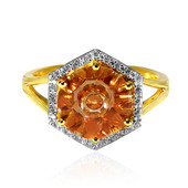 9K Orange Quartz Gold Ring (Glenn Lehrer)