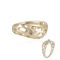 9K Diamond champagne I1 Gold Ring (Ornaments by de Melo)