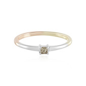 9K I2 Champagne Diamond Gold Ring