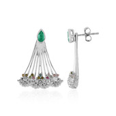 Colombian Emerald Silver Earrings (SAELOCANA)