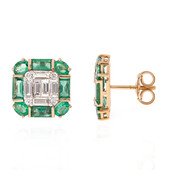 18K Zambian Emerald Gold Earrings (SUHANA)