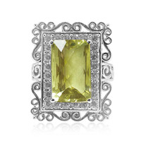 Ouro Verde Quartz Silver Ring (Dallas Prince Designs)