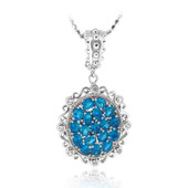 Neon Blue Apatite Silver Necklace (Dallas Prince Designs)