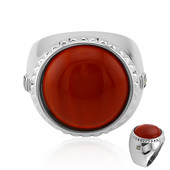 Red Agate Silver Ring (Annette classic)