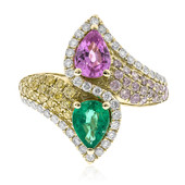 14K AAA Zambian Emerald Gold Ring (CIRARI)