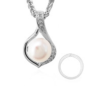 White Freshwater Pearl Silver Necklace