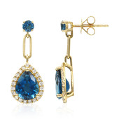 14K London Blue Topaz Gold Earrings