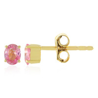 9K Ceylon Pink Sapphire Gold Earrings