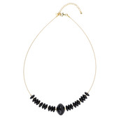 Black Onyx Stainless Steel Necklace