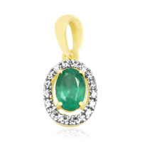 9K Zambian Emerald Gold Pendant