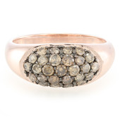 Chocolate Diamond Silver Ring (Cavill)