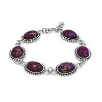 Kingman Purple Mojave Turquoise Silver Bracelet (Art of Nature)