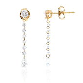 18K SI1 (H) Diamond Gold Earrings (de Melo)