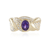 14K Unheated Ceylon Purple Sapphire Gold Ring (de Melo)