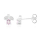 Pink Cuprian Tourmaline Silver Earrings