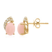 10K Pink Opal Gold Earrings