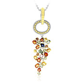 Fancy Sapphire Silver Necklace (Dallas Prince Designs)