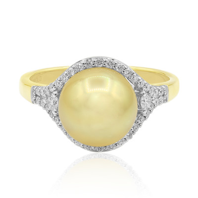 9K Golden South Sea Pearl Gold Ring
