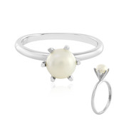 Cream Freshwater Pearl Silver Ring